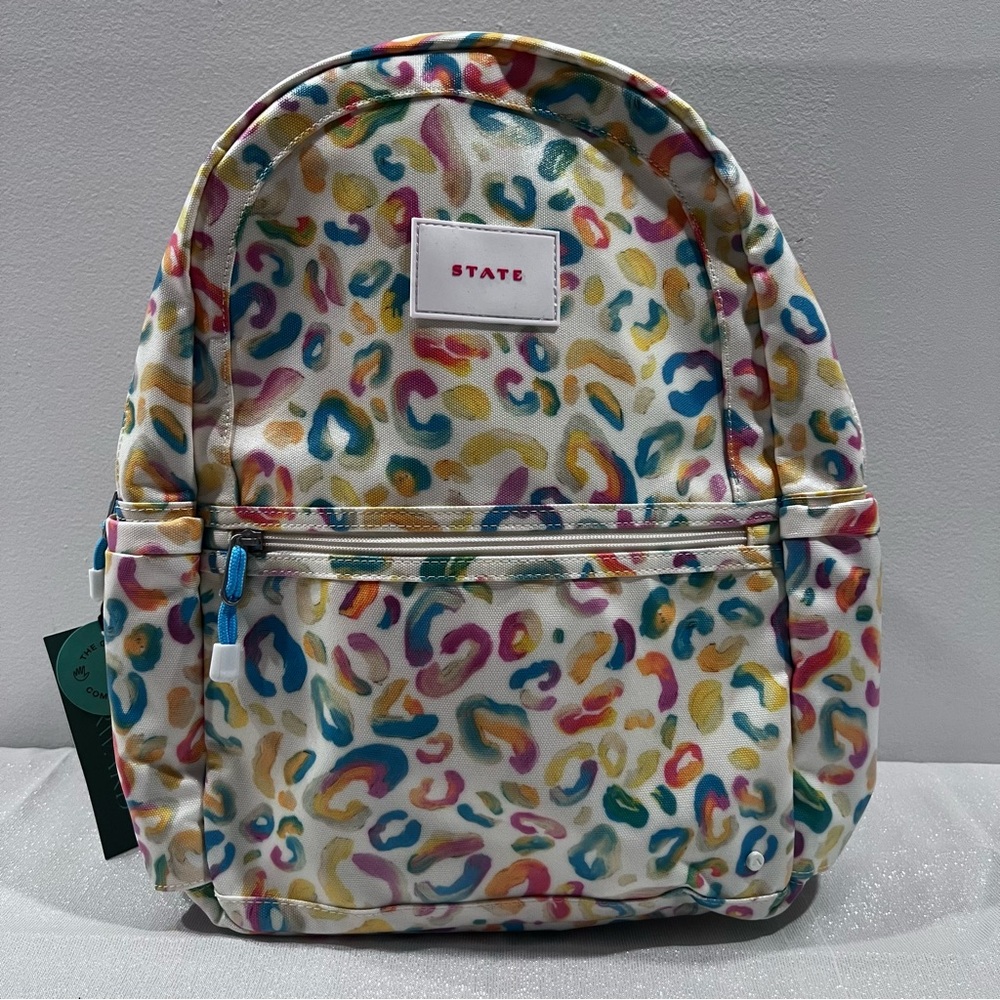 BNWT STATE kids Kane Backpack in Leopard Painterly Animal